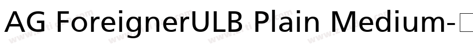 AG ForeignerULB Plain Medium字体转换